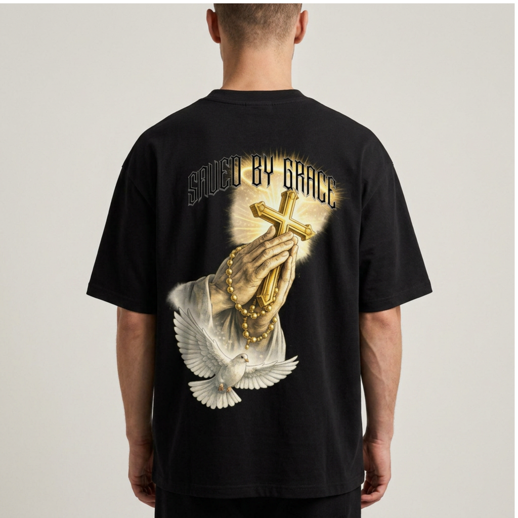 Pray Hands Premium Oversized Shirt